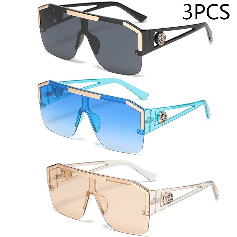 Oversized Rectangle Sunglasses - Gradient Anti-Reflective Lenses | Unisex Sport