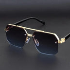 ZUPHAR Retro Double Bridge Sunglasses – UV400 Metal Frame Unisex
