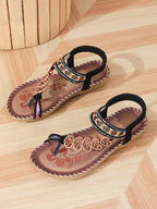 Bohemian Beaded Flat Sandals