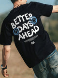 ZUPHAR™ T-shirt oversize en coton Better Days Ahead