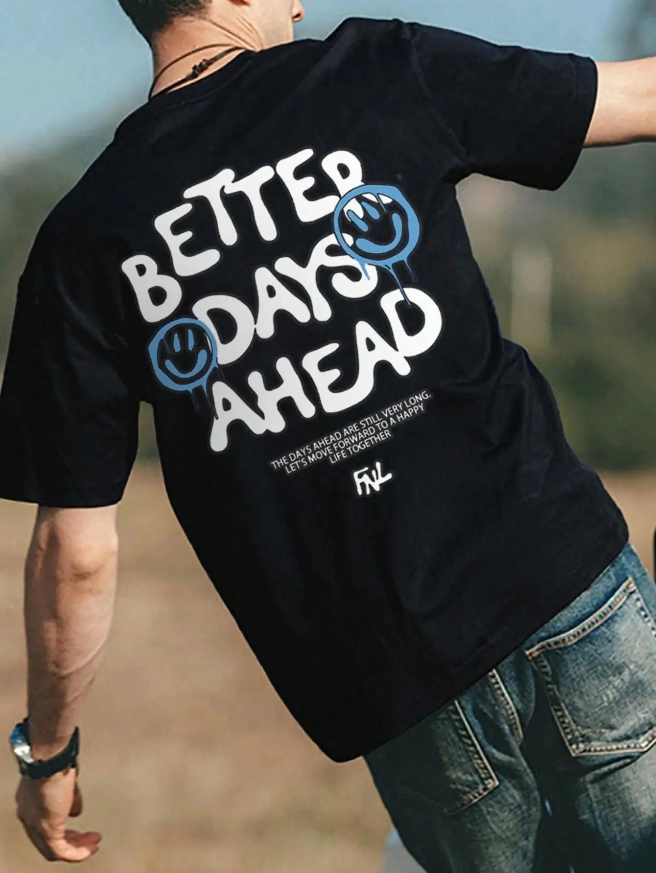 ZUPHAR Better Days Ahead Oversized Cotton T-Shirt