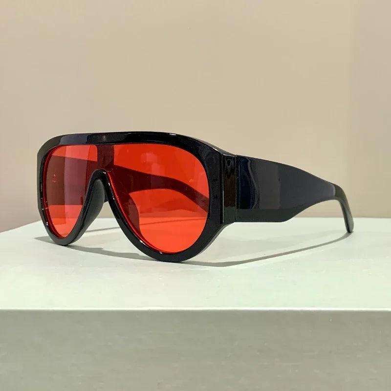 Oversized Shield Gradient Sunglasses – Unisex