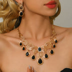 Gold-Tone Geometric Jewelry Set