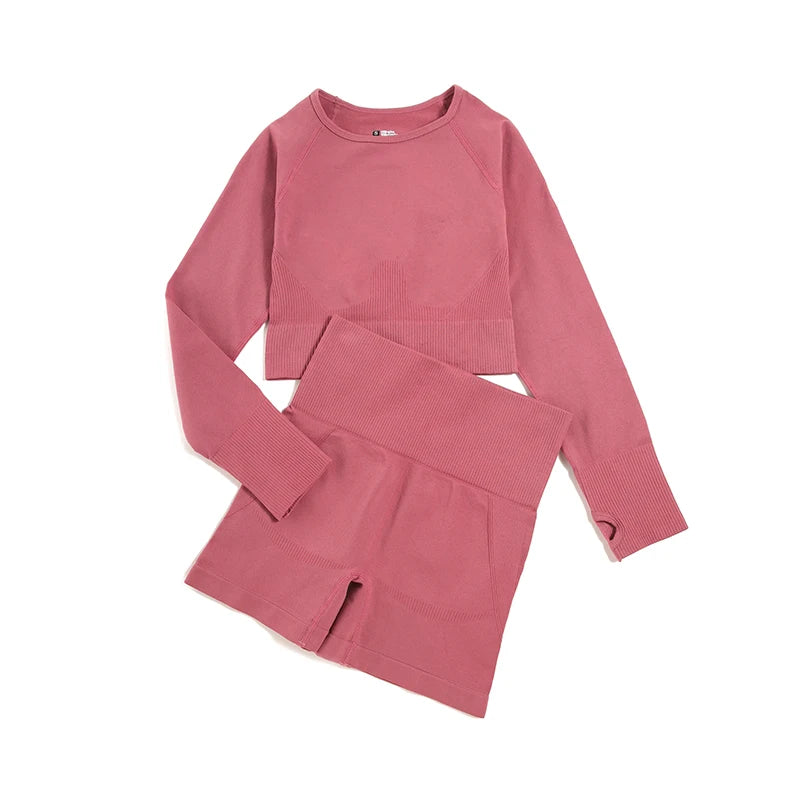 WAREBALL SculptFlex™ Seamless Yoga Set – High Waist Contour Gym Wear