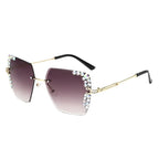 Crystal Frameless Sunglasses