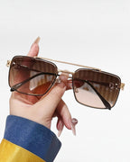 Double Bridge Cut-Edge Sunglasses UV400 — Unisex Gradient Shades | ZUPHAR