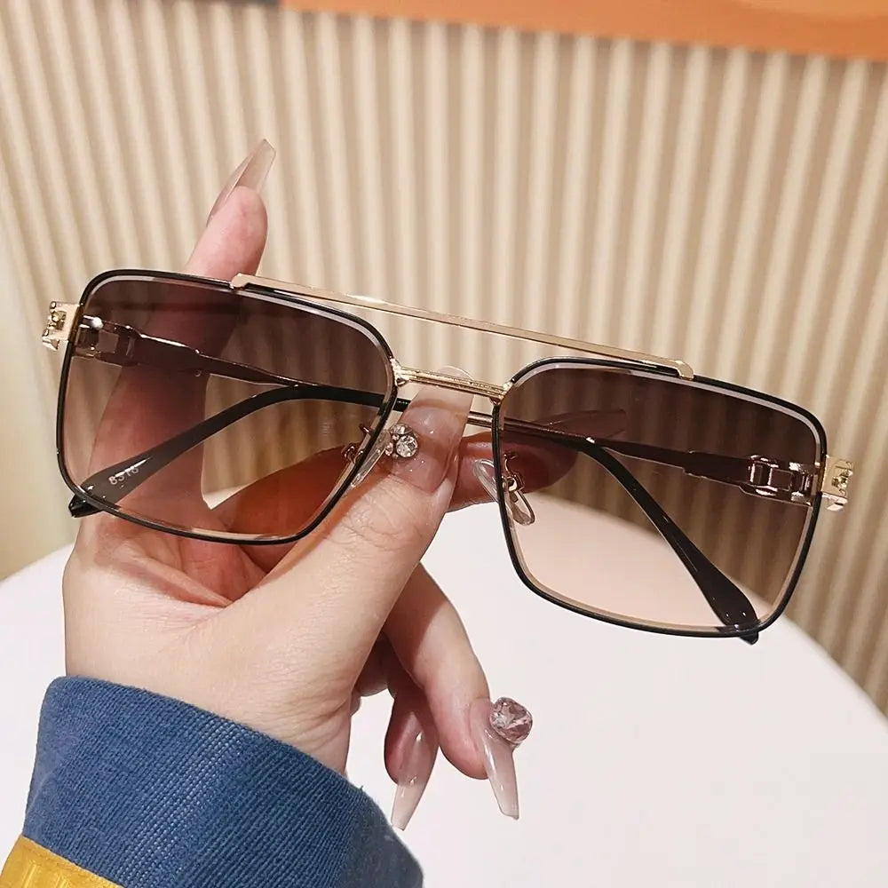 Double Bridge Cut-Edge Sunglasses UV400 — Unisex Gradient Shades | ZUPHAR