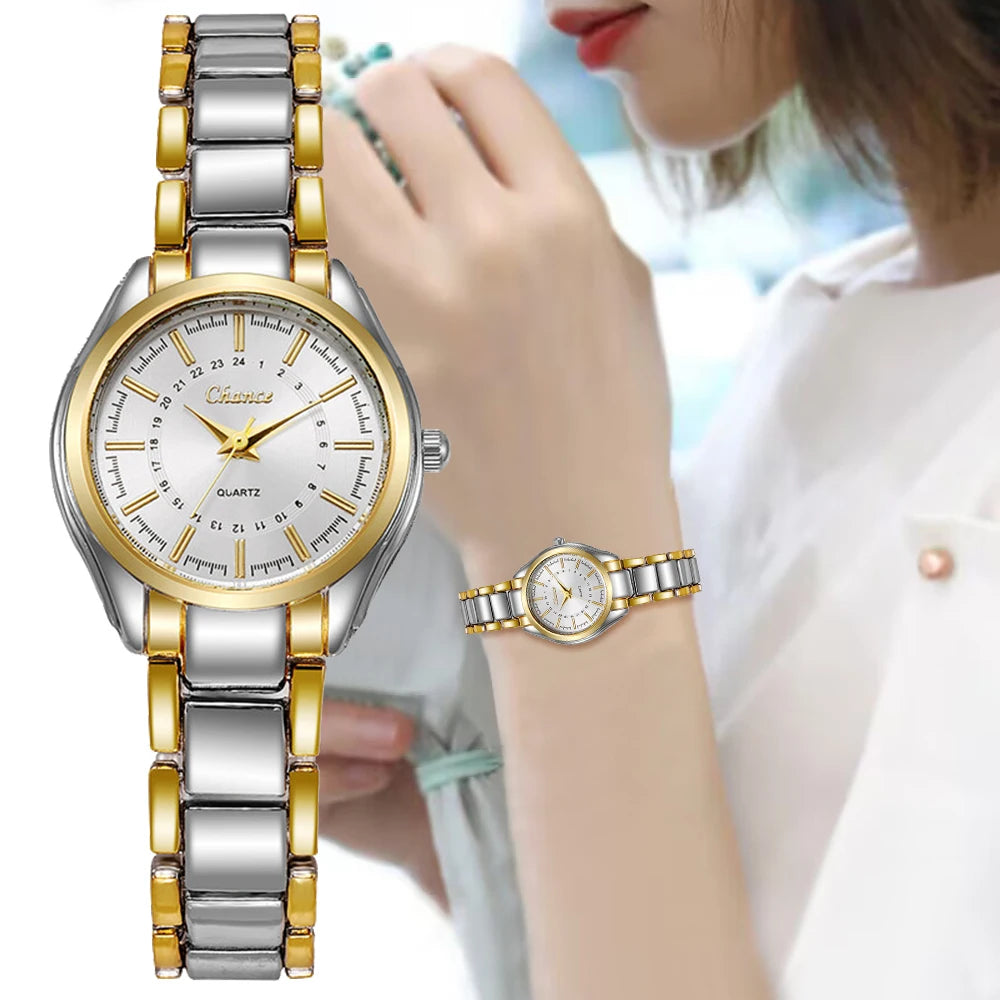 ZUPHAR™ Women Two-Tone Quartz Watch