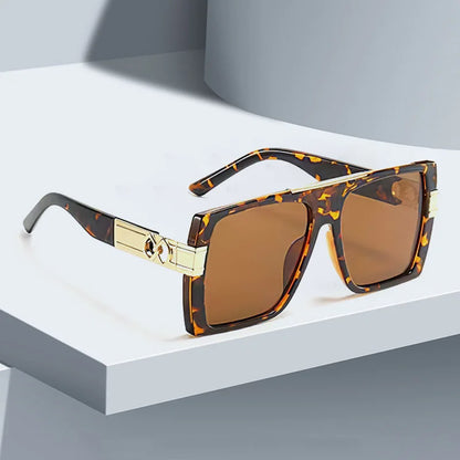 Vintage Square Sunglasses for Women - Gold Decoration | UV400 Anti-Reflective