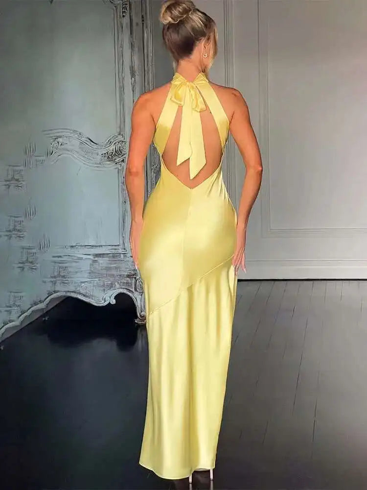 Women’s Halter Backless Maxi Dress
