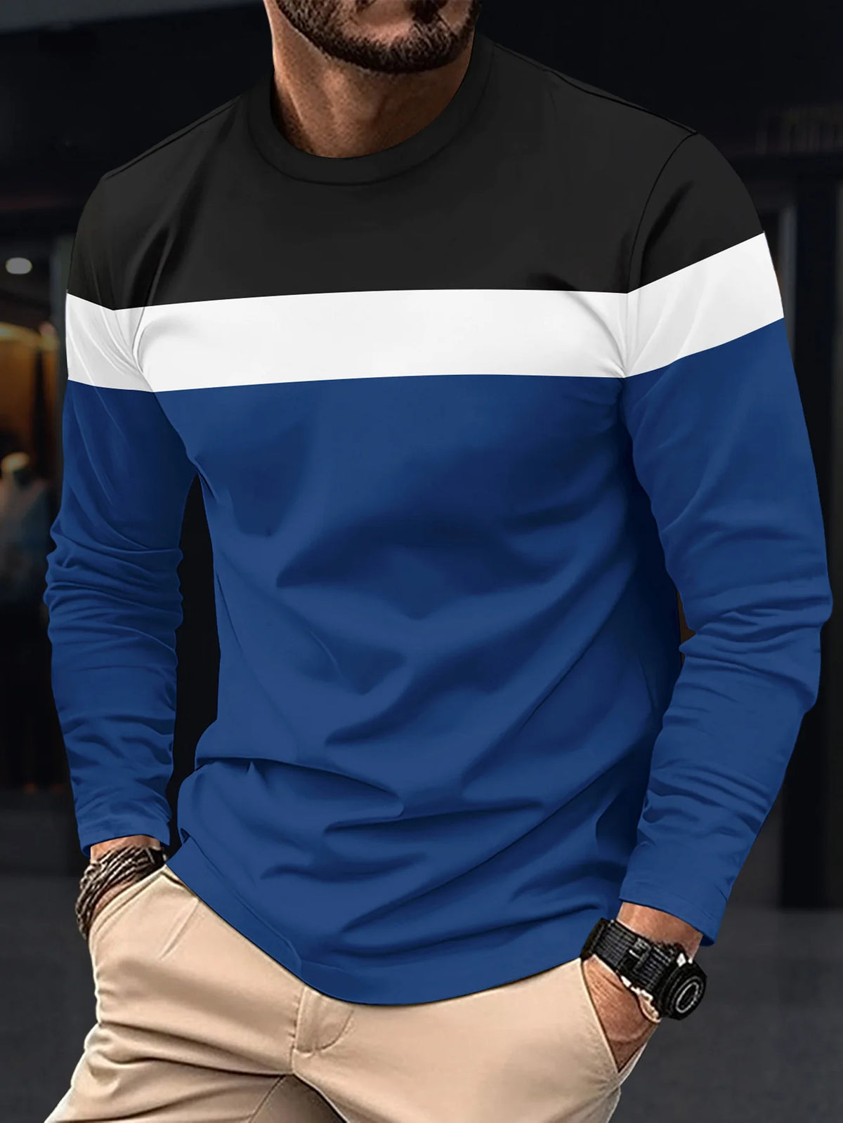 ZUPHAR™ Men's Long Sleeve Casual T-Shirt – Breathable & Comfortable