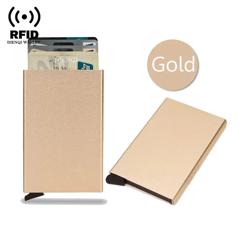 RFID Smart Pop-Up Wallet – Ultra-Slim Metal Card Holder