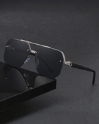 Rimless Rectangle Sunglasses — UV400 | Unisex | Women & Men