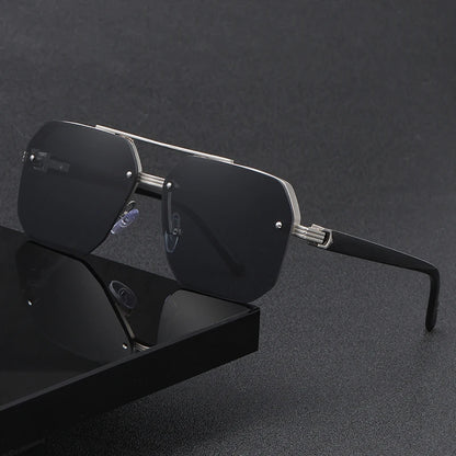 Rimless Rectangle Sunglasses — UV400 | Unisex | Women & Men