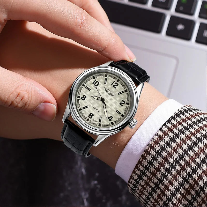 ZUPHAR™ Men’s Elegant Leather Quartz Watch