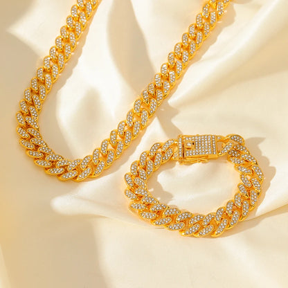 Cuban Chain Necklace & Bracelet Set — Women | ZUPHAR