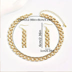 Geometric Necklace & Earrings Set