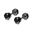 ZUPHAR CZ Stud Earrings – Hypoallergenic Stainless Steel 6-Prong Screw Back (3–8mm)