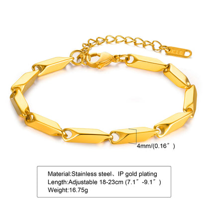 ZUPHAR Bold Gold Chain Bracelet for Men – Stainless Steel Streetwear