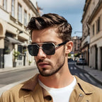 ZUPHAR Retro Double Bridge Sunglasses – UV400 Metal Frame Unisex
