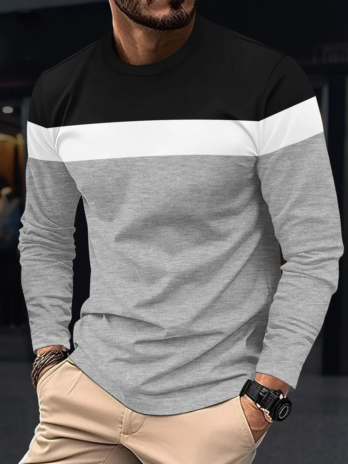 ZUPHAR™ Men's Long Sleeve Casual T-Shirt – Breathable & Comfortable