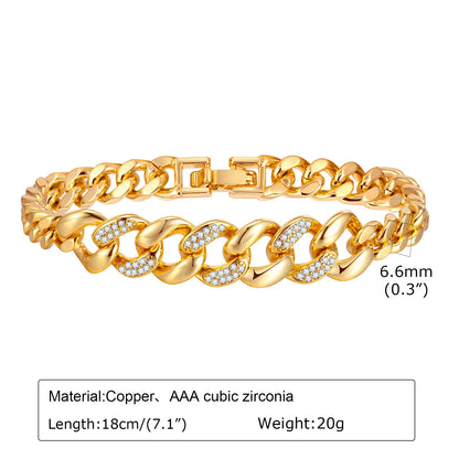 ZUPHAR™ Luxe Crystal Gold Chain Bracelet