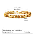 ZUPHAR™ Bracelet chaîne doré en acier inoxydable