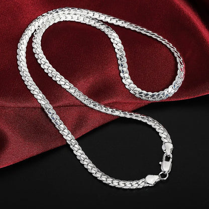 ZUPHAR™ 925-Stamped Silver Snake Chain Necklace & Bracelet