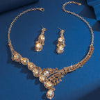 Iridescent Teardrop Statement Jewelry Set