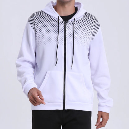 ZUPHAR™ Men’s Polka Dot Zip Hoodie