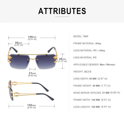Sunglasses UV400 Rimless — Unisex Fashion Shades | ZUPHAR