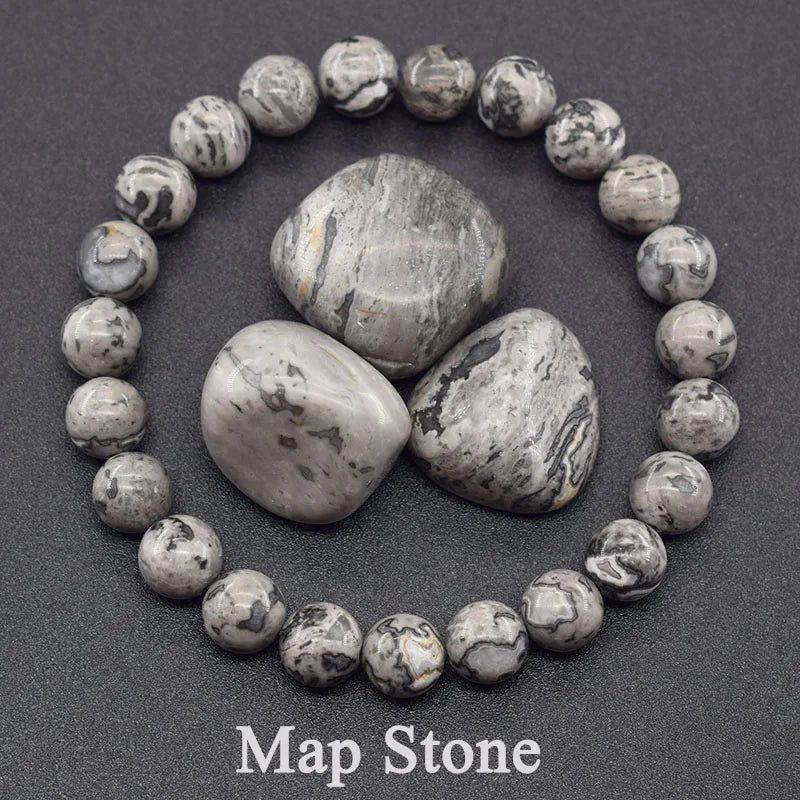 ZUPHAR™ AURA STONE™ Natural Stone Bead Bracelet – Healing Energy Jewelry