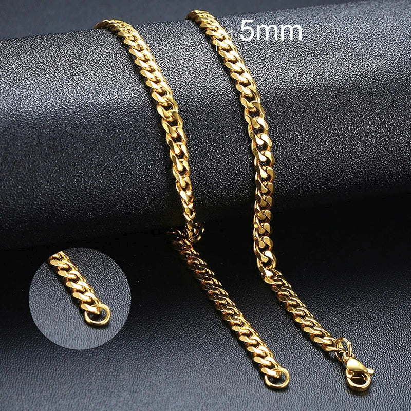 ZUPHAR™ Diamond-Cut Stainless Steel Curb Chain