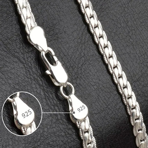 ZUPHAR™ Collier et bracelet chaîne serpent argenté 925