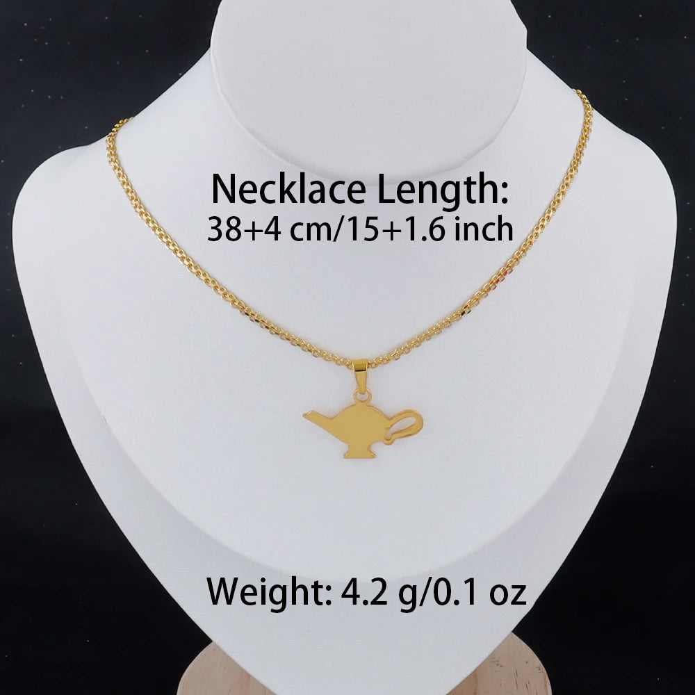 Gold Girl Silhouette Pendant Necklace - 18K Gold Plated Stainless Steel | Gift for Men & Women