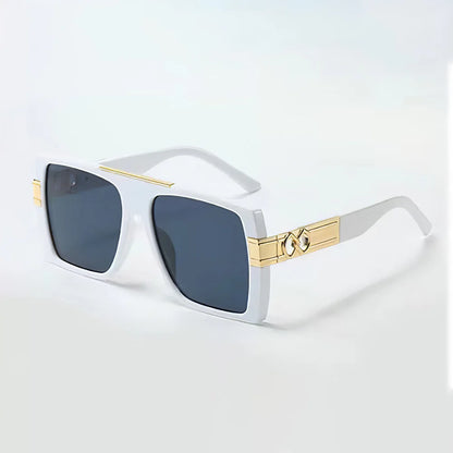 Vintage Square Sunglasses for Women - Gold Decoration | UV400 Anti-Reflective