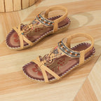 Bohemian Beaded Flat Sandals