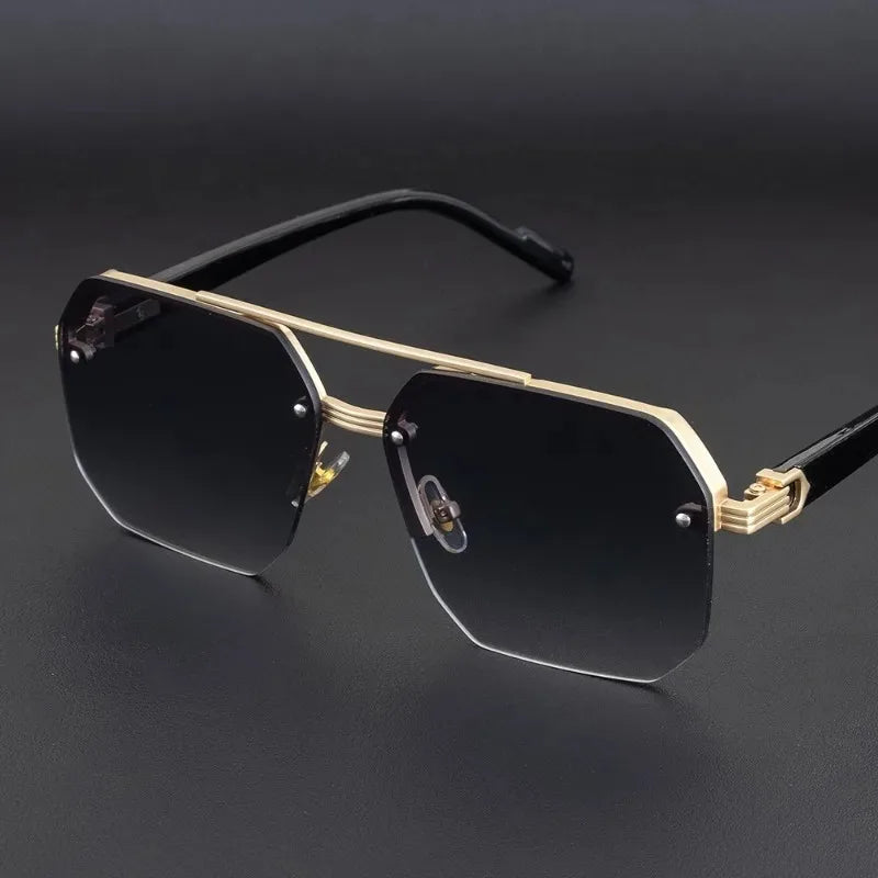 ZUPHAR Retro Double Bridge Sunglasses – UV400 Metal Frame Unisex