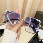Crystal Frameless Sunglasses