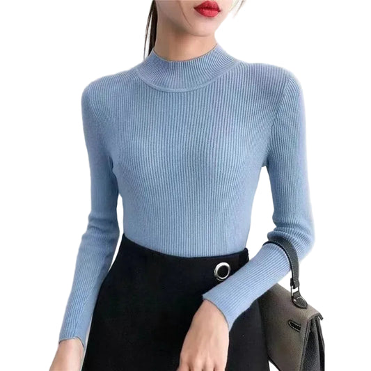 ZUPHAR ChicSlim Mock Neck Sweate