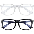 Classic unisex rectangle blue light glasses with plastic frame