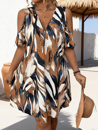 ZUPHAR™ Plus Size Printed Summer Dress