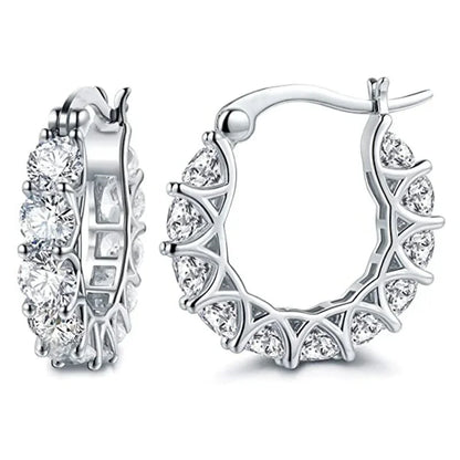 ZUPHAR Luxury Full Zirconia Hoop Earrings – Gold Stainless Steel