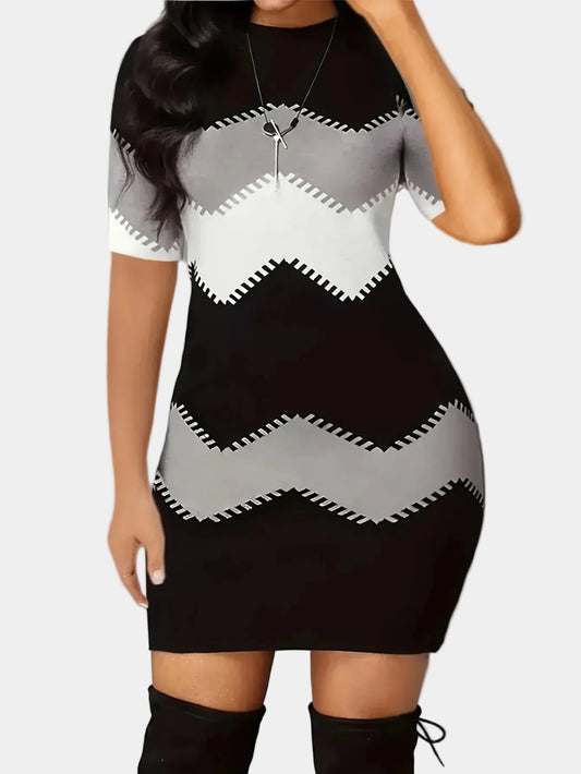 ZUPHAR™ Curve Geometric Slim Fit Dress