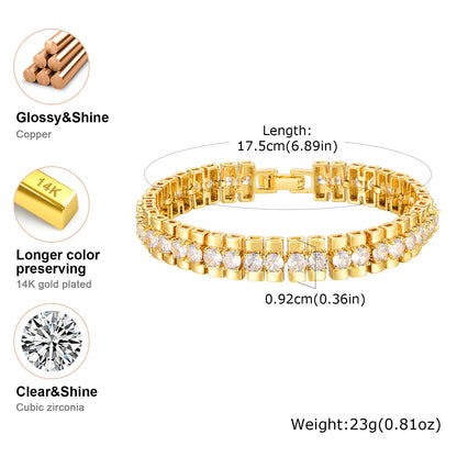 ZUPHAR™ Luxe Crystal Gold Chain Bracelet