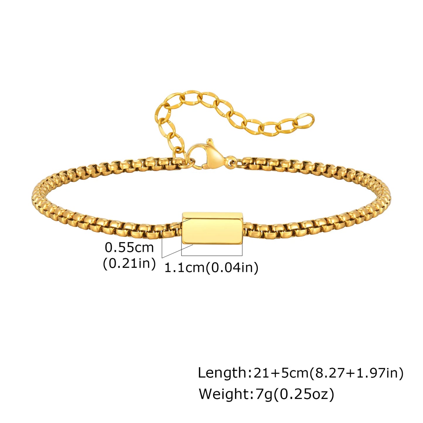 ZUPHAR Bold Gold Chain Bracelet for Men – Stainless Steel Streetwear