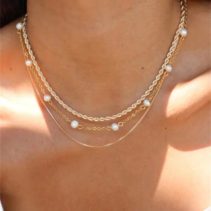 Women’s Layered Gold-Tone Heart & Coin Pendant Necklace