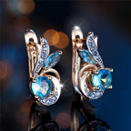 ZUPHAR Gold Crystal Zircon Hoop Earrings – Cubic Zirconia, Women's Fashion Jewelry