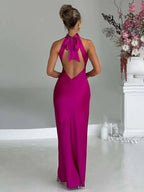 Women’s Halter Backless Maxi Dress