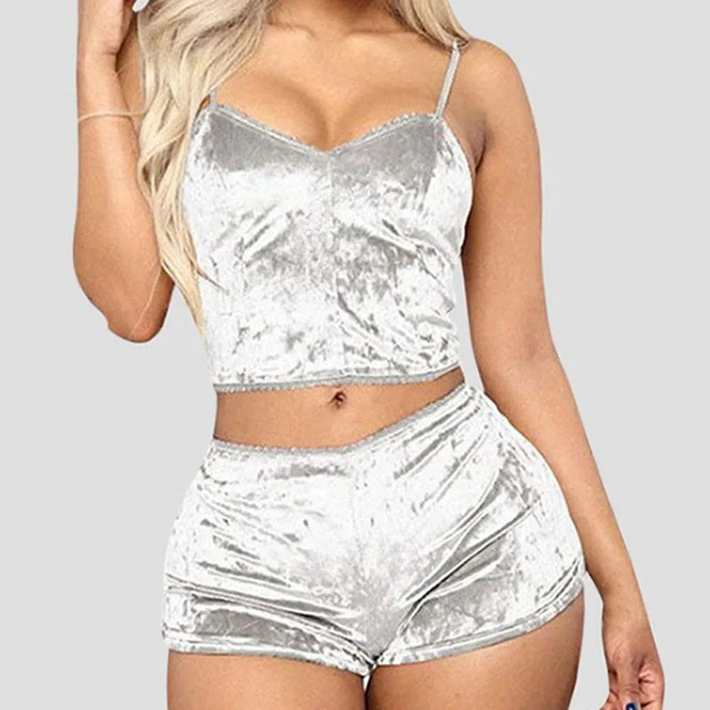 Women’s Velvet Pajama Set